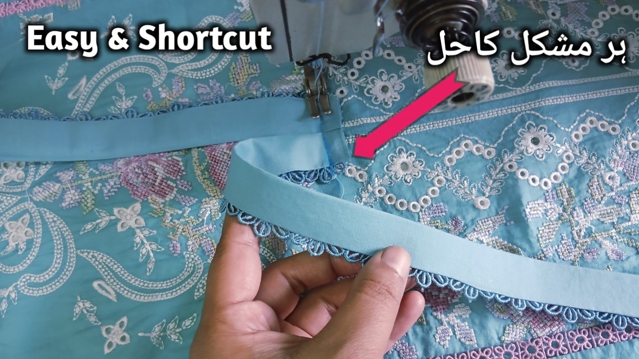 Latest V Placket Neck Design | Easy Cutting & Perfect Finish (Urdu)part 4