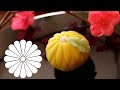 Wagashi Nerikiri Diagonally cut spatula chrysanthemum Redipe 　 和菓子 角度を斜めに切ったヘラ菊の作り方