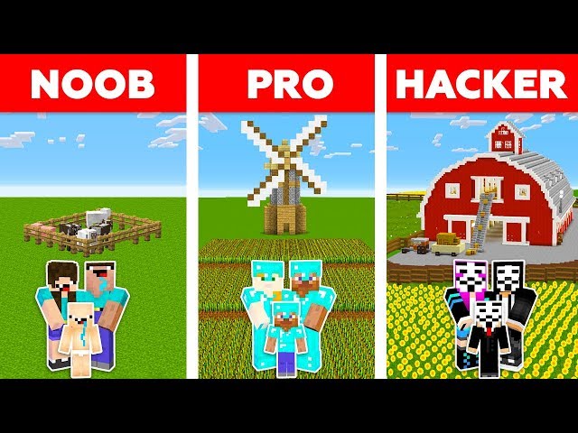 Minecraft Noob Vs Pro Vs Hacker Family Farm Challenge In - so bekommt ihr den neuen papagei kostenlos in adopt me roblox deutschgerman
