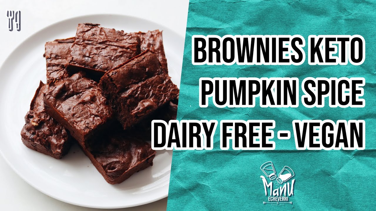 🎃BROWNIES KETO DE PUMPKIN SPICE VEGANOS | POSTRE SIN GLUTEN Y AZÚCAR | Manu Echeverri