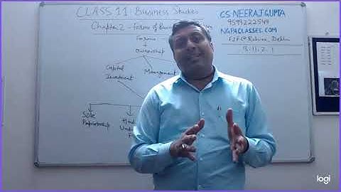 Business Studies Class 11.2.1 Various Forms of Business Organisation | CS Neeraj Gupta | NGPA