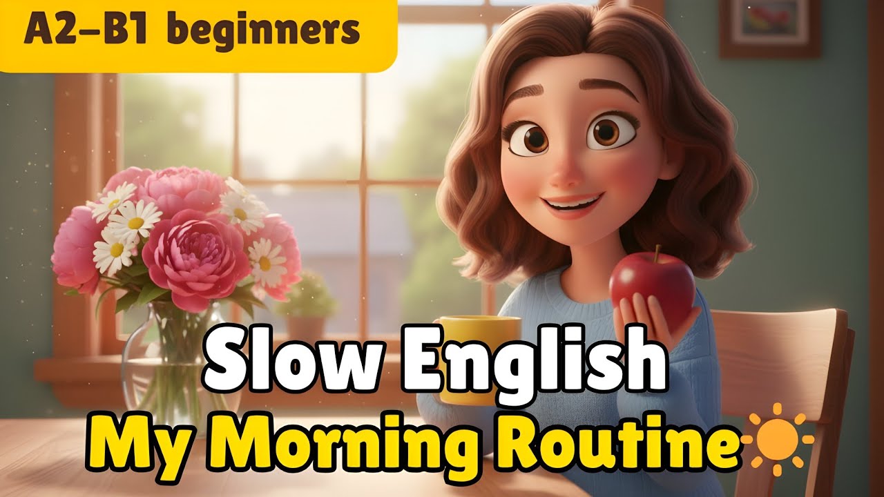 🌅 Easy English Morning Routine | Slow English Practice (A2–B1)