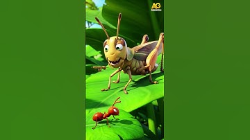 🐜 The Hardworking Ant & The Lazy Grasshopper | Moral Story | #cartoon #shorts