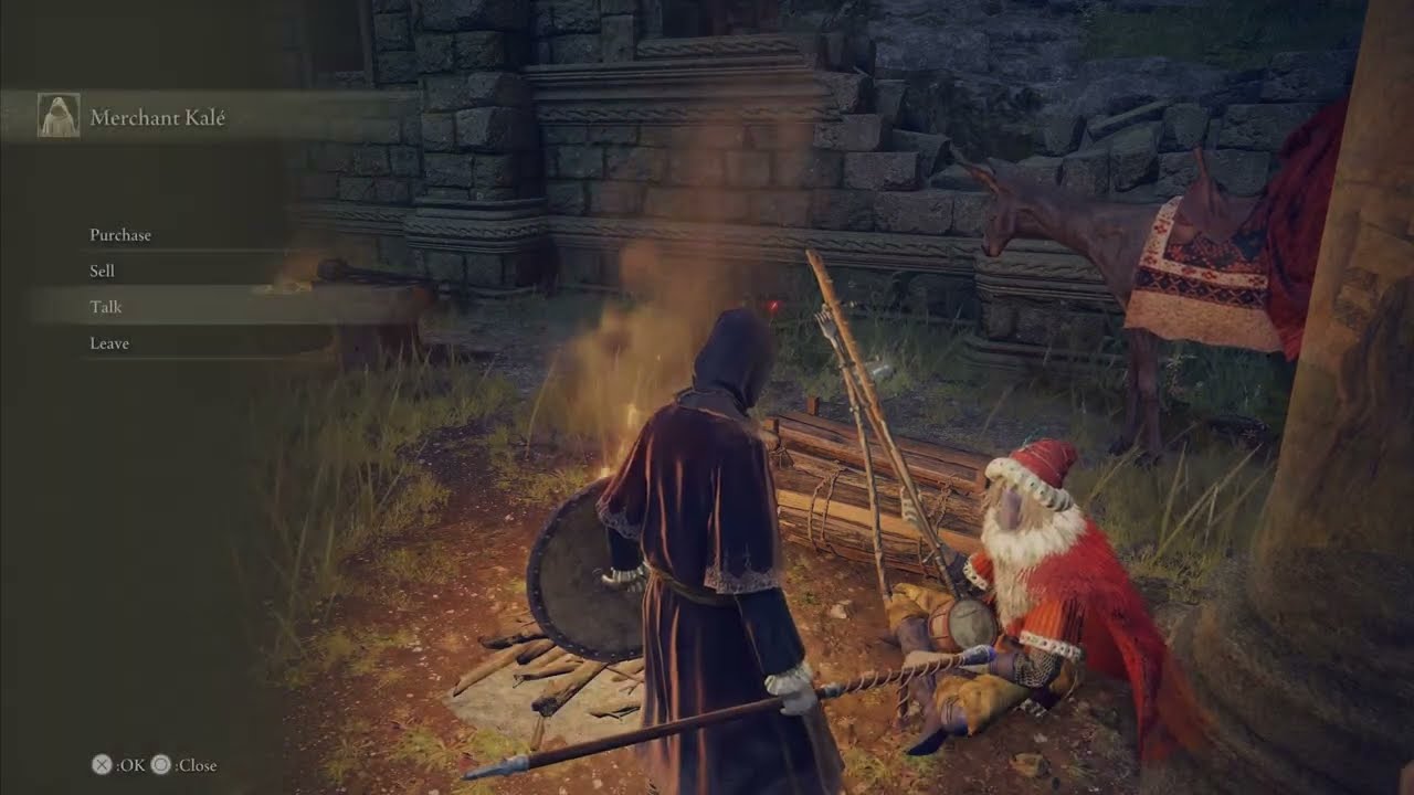 Elden Ring Returning to Merchant Kalé (Dialogue) YouTube