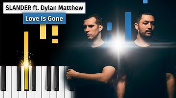 SLANDER - Love Is Gone ft. Dylan Matthew - Piano Tutorial