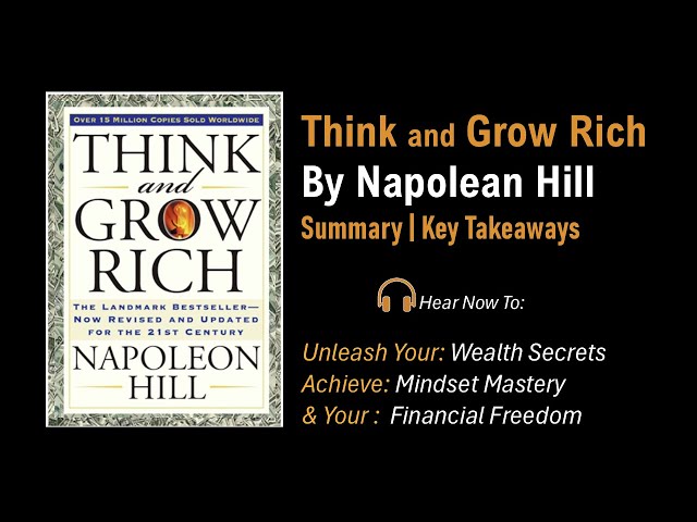 Think and Grow Rich- by Napoleon Hill- Summary #books #booksummary #