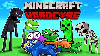 Rainbow Friends HARDCORE Survival in Minecraft!