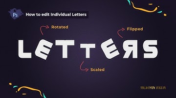 How to: Rotate, Flip and Scale Individual Letters In Text using adobe Photoshop in 2 minutes !