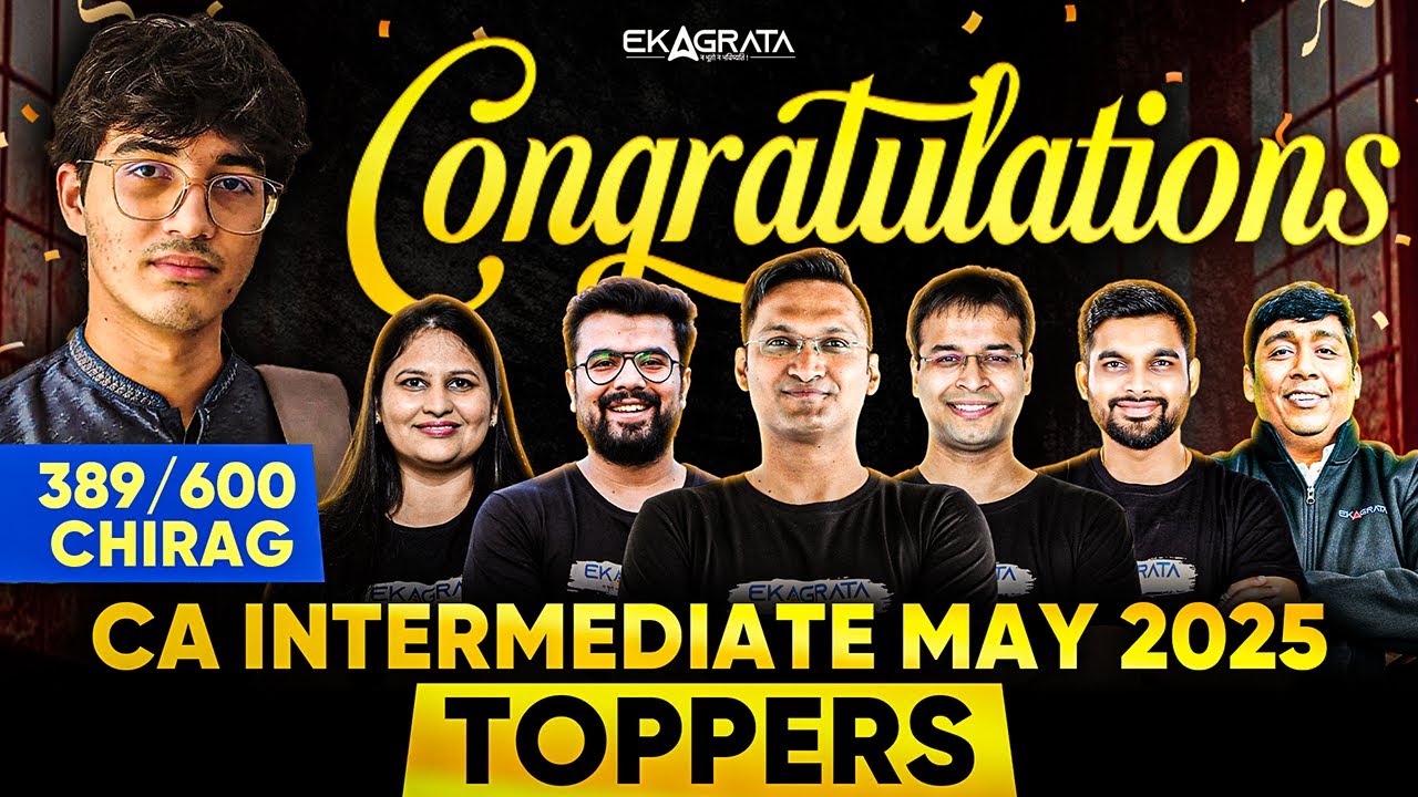 CA Inter Result May 25 | Congratulations to CA Inter Topper | Greeting ...