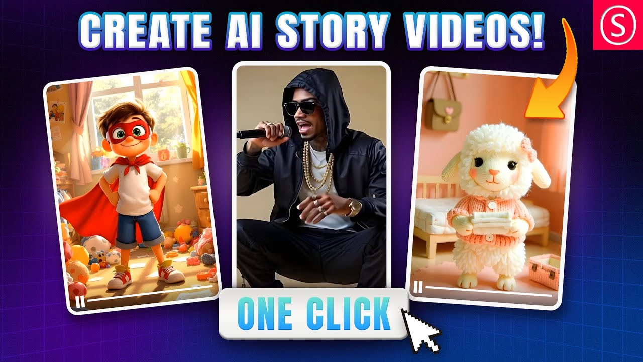 Make AI Generated Story Videos Easily in Just ONE Click