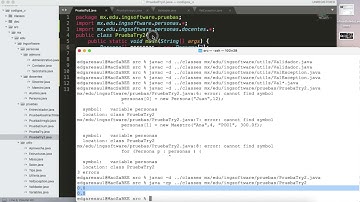 Programación Orientada a Objetos (try-catch, una clase de excepción propia) 24