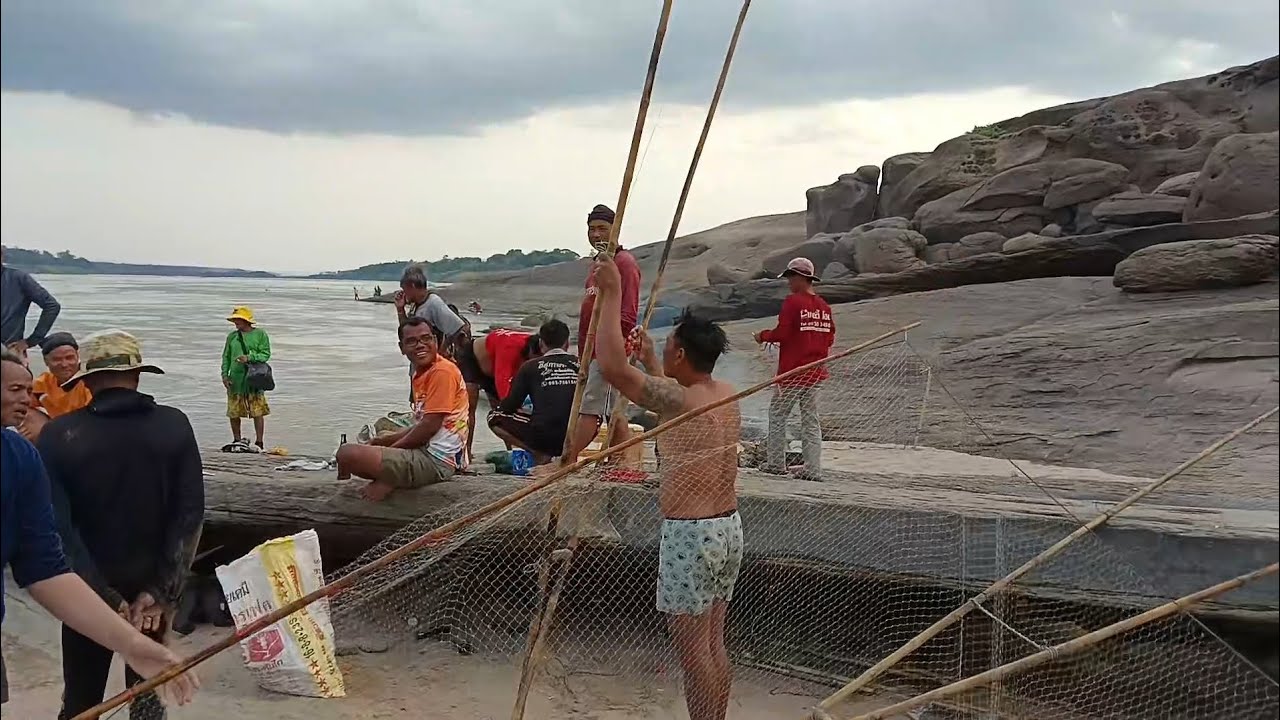 Ep 4ตักปลาริมแม่น้ำโขง ฤดูกาลปลามาแล้ว