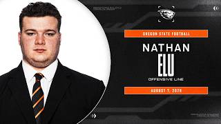 Oregon State Football Media Day: Nathan Elu (August 7, 2026)
