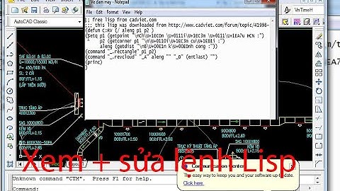 Cách xem và sửa lệnh LISP CAD như thế nào?
