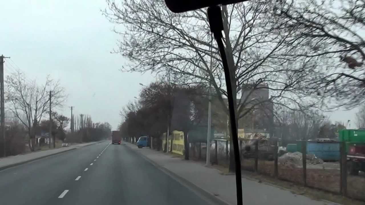 Płock - przejazd przez most Legionów i wyjazd na Włocławek