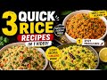 3 Easy Rice Recipes for Busy Days😋🤗 left over rice recipe😋