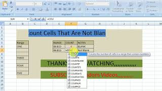 How To Count Cells That Are Not Blank In Excel