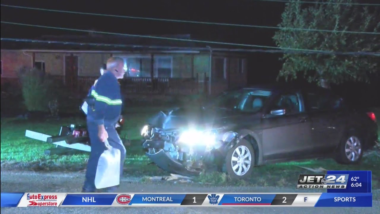 Driver flees scene of accident after hitting telephone pole, knocking ...