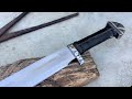 Langseax Viking Seax Sword – Hand Forged Norse Long Blade | 5160 Steel Combat Sword