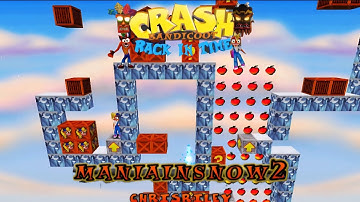 Crash Bandicoot - Back In Time Fangame: Aangepast level: Mania In The Snow 2 door ChrisRiley