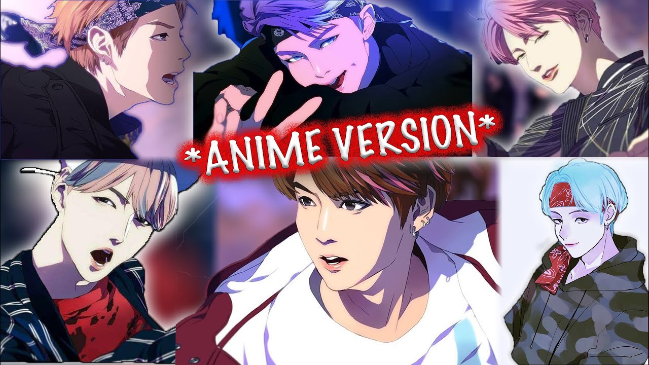 Bts anime version HD wallpapers  Pxfuel