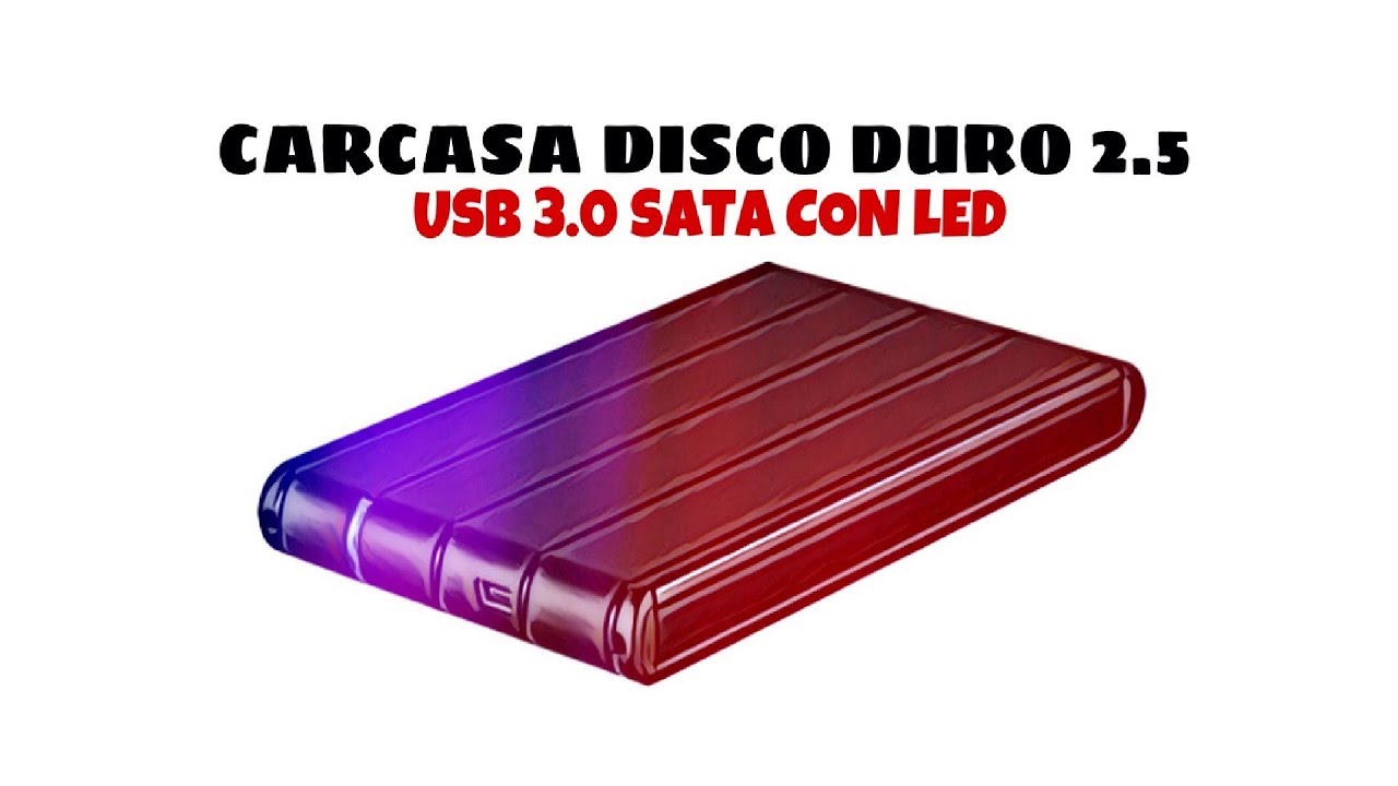 Carcasa disco duro 2.5 USB 3.0 SATA con led Negro distribuido por CABLEPELADO ®