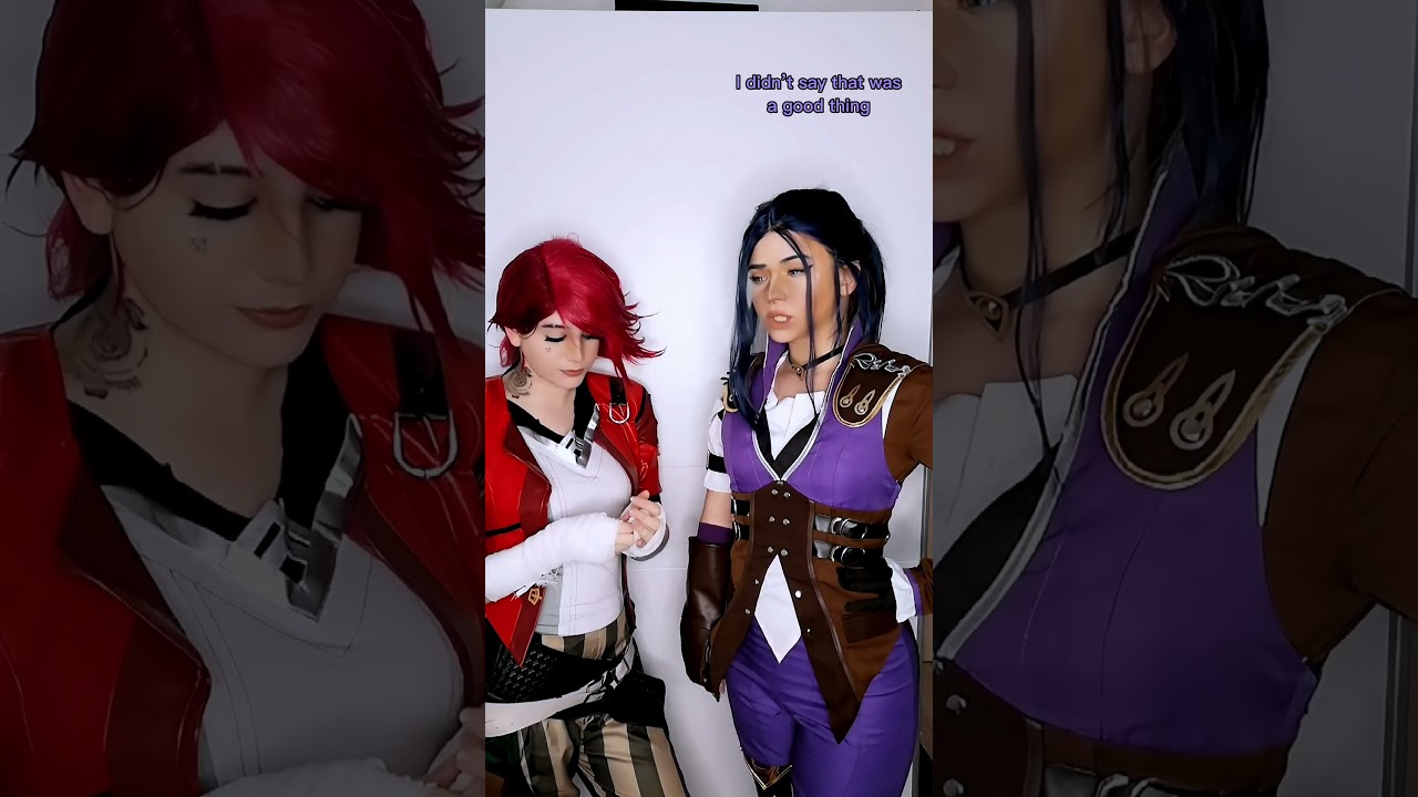 You think I'm funny | Caitlyn Kiramman and Vi (@witchera_) #cosplay CaitVi | Arcane