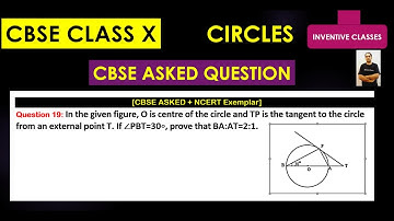 Q19. TP is the tangent to the circle from an external point T. If ∠PBT=30∘, prove that BA:AT=2:1.
