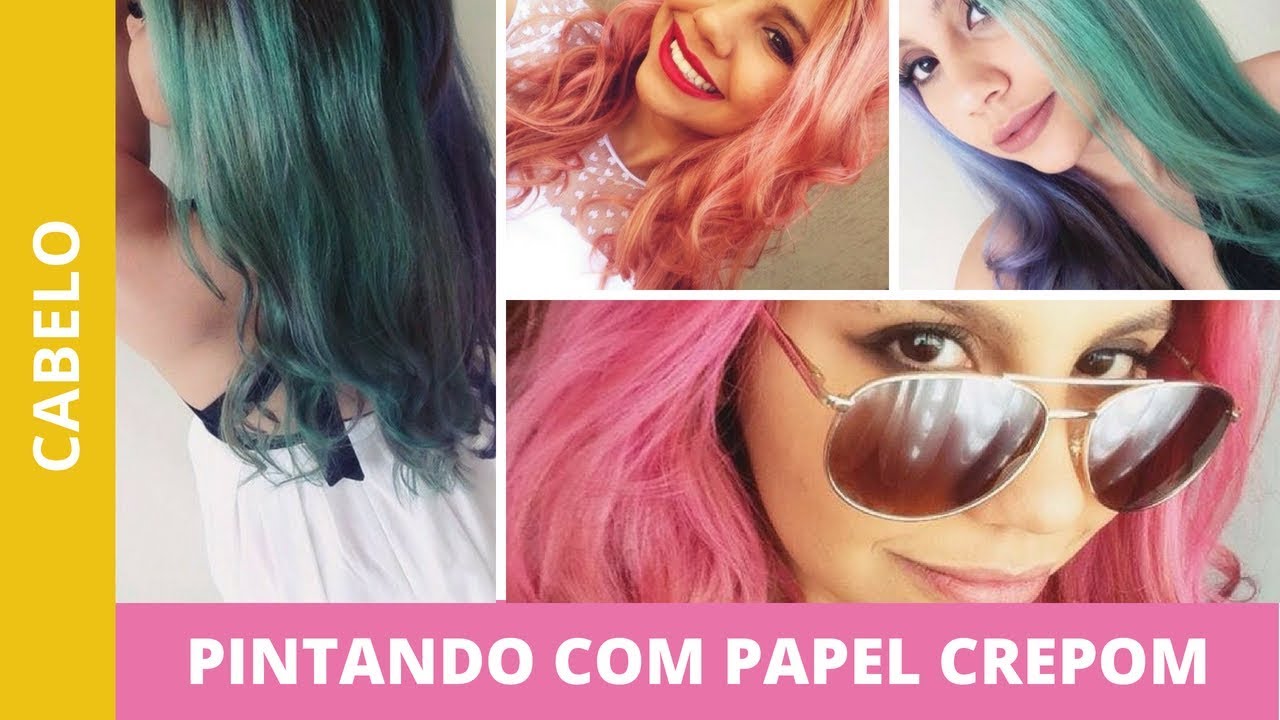 COMO PINTAR O CABELO COM PAPEL CREPOM - ISABELA BORGES