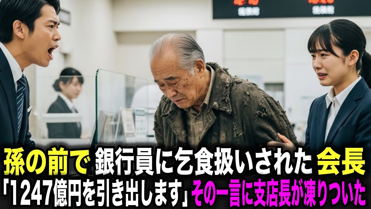 孫の前で銀行員に乞食扱いされた元会長、1247億をライバル銀行に移管した結果