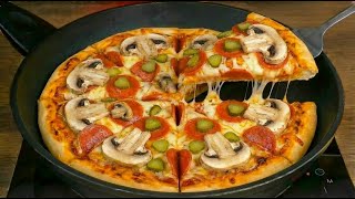 We don't buy Pizza anymore! No Oven! No Knead! Homemade Pizza Liquid Dough! screenshot 4
