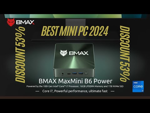BMAX Mini PC B6POWER Intel Core I7-1060NG7 Windows 11 16GB