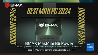 BMAX Mini PC B6POWER Intel Core I7-1060NG7 Windows 11 16GB