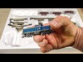 1160 micro n scale cargo train start set gets unboxed and tested