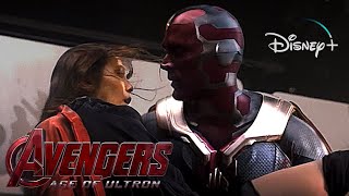 Avengers: Age Of Ultron | Vision Saves Wanda - Eruption Of Sokovia Scene | Disney+ [2015]