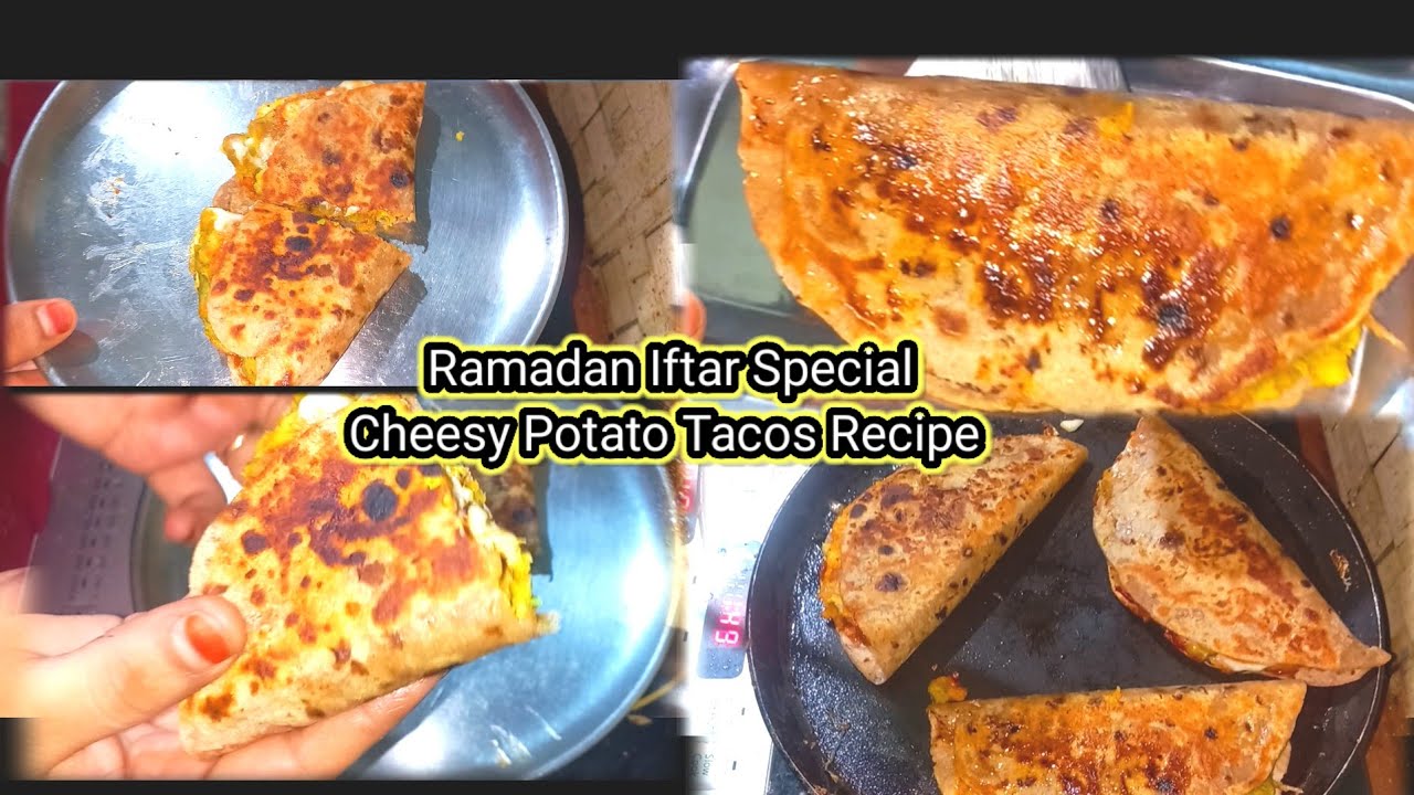 Ramadan Iftar Special Leftover Roti Cheesy Tacos/Lunchbox Special Roti Cheese Potato Veg Taco Recipe
