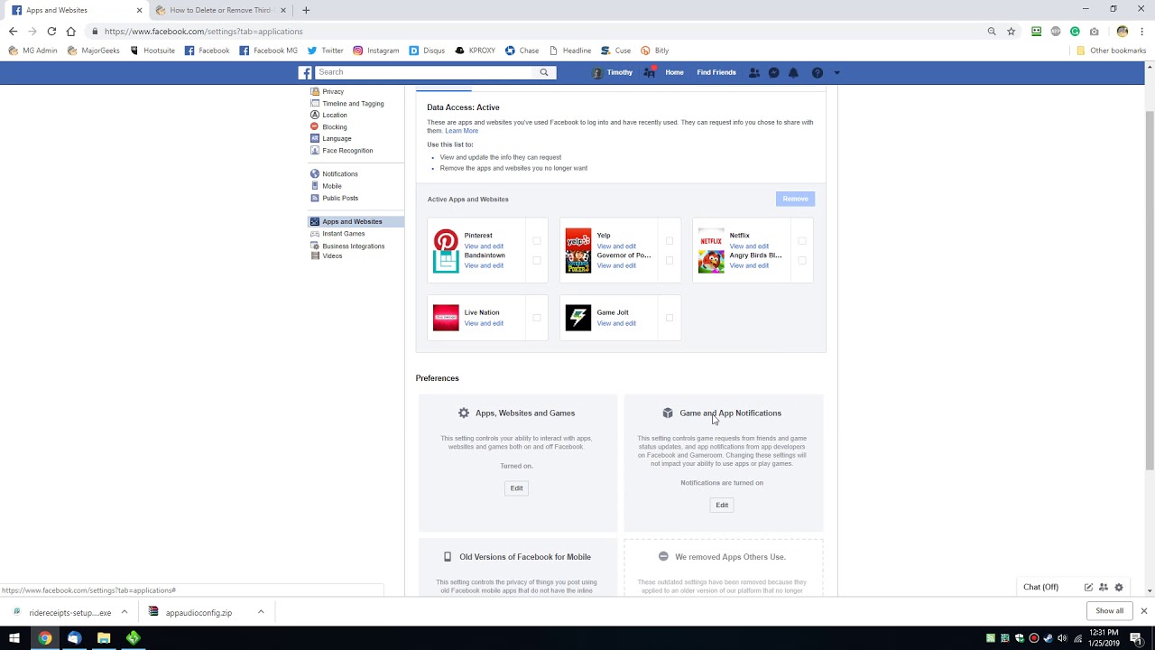 How to Delete or Remove Third Party Facebook Applications and Websites ...