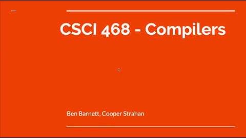 CSCI 468 Portfolio Video
