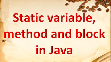 What is static keyword in java