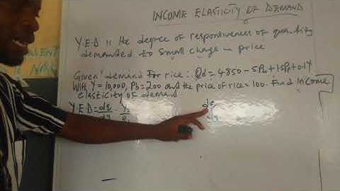 HOW TO FIND INCOME ELASTICITY OF DEMAND USING DIFFERENTIATION