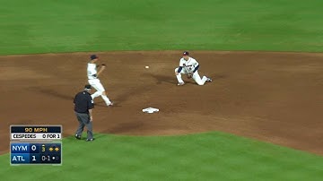 NYM@ATL: Peterson begins an inning-ending double play