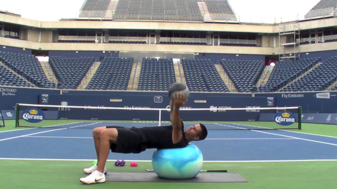Supine Trunk Rotation on Swiss Ball YouTube