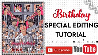 Birthday editing tutorial for fanpages || Picsart birthday editing tutorial || Arora galaxy
