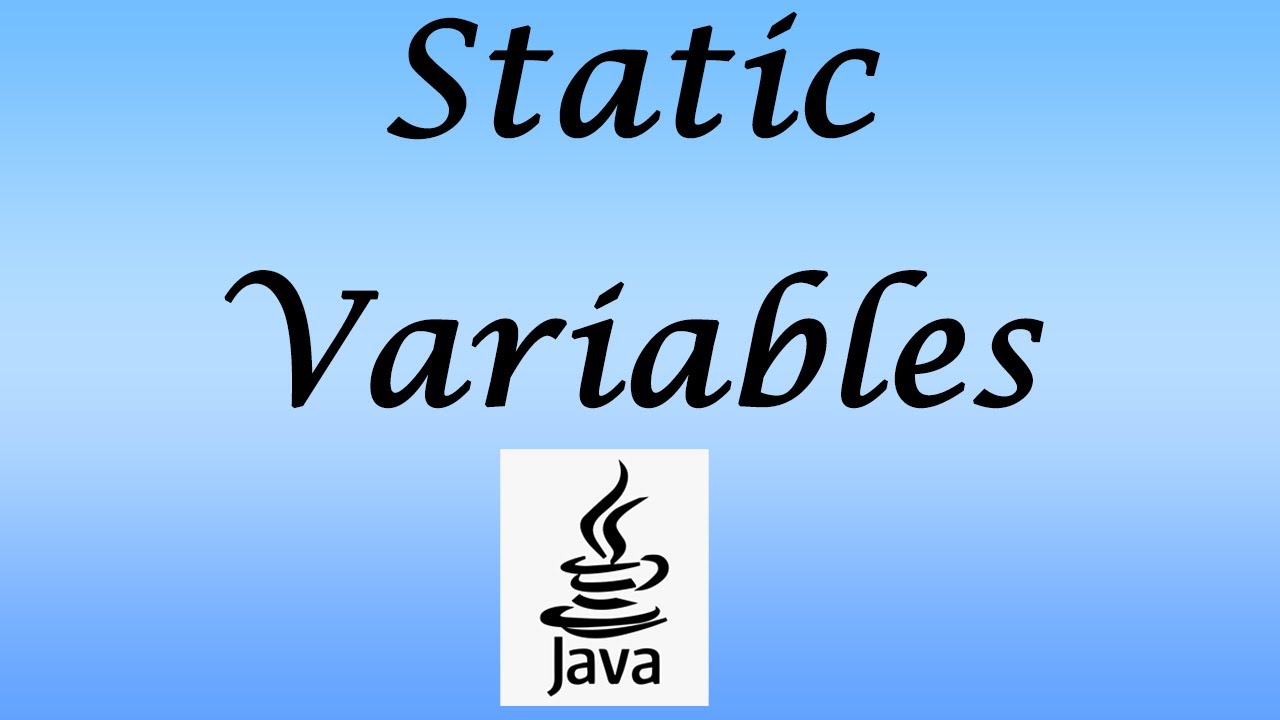 Static Variable: Types of Variables || Video 3 || Java World - YouTube