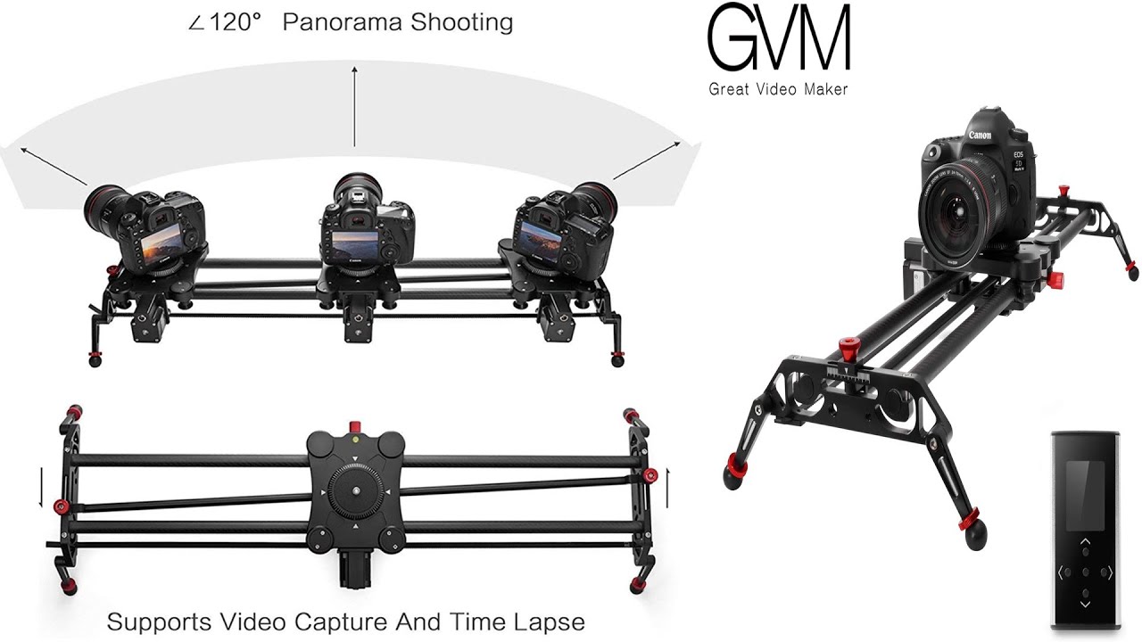 Camera slider | GVM Camera Motorized Slider | 51 120CM, Automatic Round Trip, Time Lapse