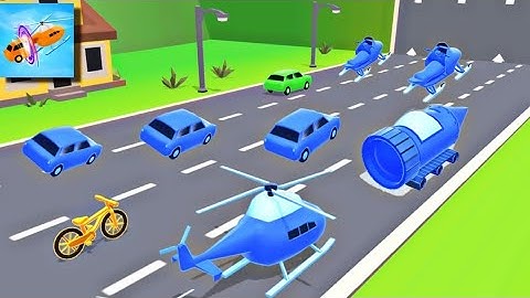 Shape Shifting Transform All Levels Gameplay Walkthrough Car 🚗 Helicopter 🚁 Motorcycle 🏍 Funny Race