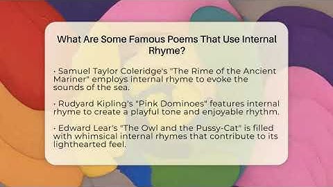 What Are Some Famous Poems That Use Internal Rhyme? - The Prose Path
