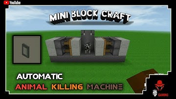 ⬜ mini block craft 3d || how to make a automatic animal killing machine in mini block craft