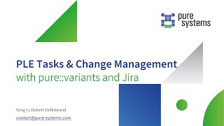 PLE Tasks & Change Management with pure::variants and Jira