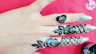 نقش اسود يمني ورد  مميز جدا ورااائع Mehndi Arabic  designs For Hand 💎 LATEST FLORAL screenshot 5